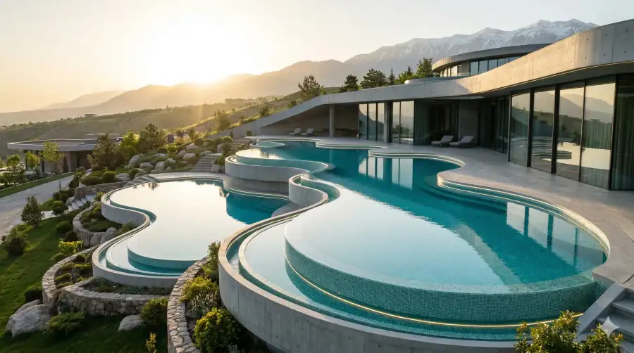 Бассейны сложных конструкций и форм